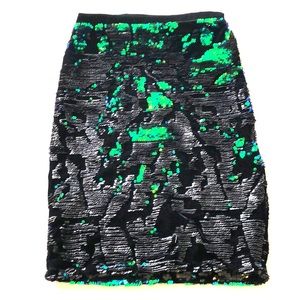 Topshop  sequin skirt velvet detail 6